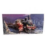 40x20 Marcello Corti Canvas Santa & Train