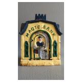 Mechanical Magic Bank Cast Iron Money Slot On