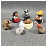 Miniature Lucuma Nativity Set Handcrafted in Peru