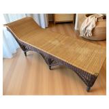 Mid Century Ratan Chaise Lounge, Some Damage to