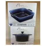 Elise Stoneware Round Casserole & Square Baker