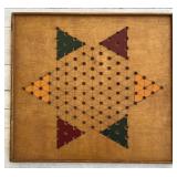 Vintage Big Handmade Chinese Checkers Game Board