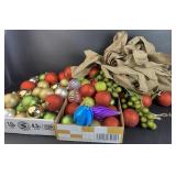 Large Lot of Christmas Ornaments Plastic
