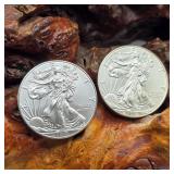 Two 2017 Silver Eagles