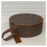 French Luggage Co. CA USA, Round Bag Herringbone