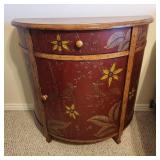 Maitland Smith Style Hand Painted Demilune