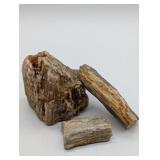 3- PCS. PETRIFIED WOOD
