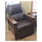 Modern Mission / Western Style Leather Recliner