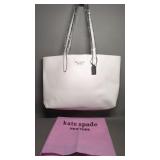 Kate Spade New York White Shoulder Tote  (light