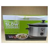 Eco + Chef 4 Quart Stainless Steel Slow Cooker
