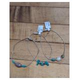 3- STERLING SILVER BRACELETS WITH TURQUOISE