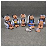 Hand Crafted Native Indian Pottery Nativity Pieces