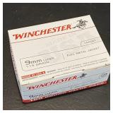 Winchester 9mm Luger Ammunition, 1 Box , 100 Rds