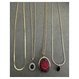 Merlite, Avon & Rose Cameo Locket Pendants &