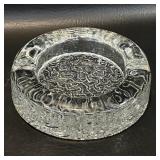 Mid Century Swedish Ice Glass Ashtray , Pukeburg