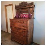 Victorian Eastlake Walnut Chest of Drawers