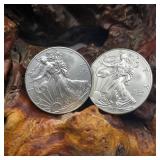 Pair of 2012 Silver Eagles