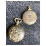 UNITRON AUTOMOBILE GOLD TONE POCKET WATCH W/