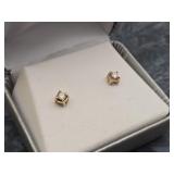 14kt Gold & Diamond Earring Set