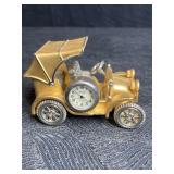 XANADU MINIATURE DESK CLOCK GOLD TONED CLASSIC