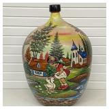 Massive Hand Painted Bottle Art , Windmill,