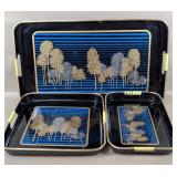 3- JAPANESE LACQUERWARE TRAYS 70