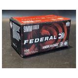 Federal 9mm Luger Ammunition, 1 Box, 100 Rounds