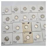 20 Silver Roosevelt Dimes