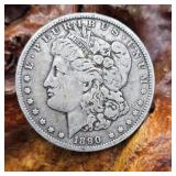 1890 O Morgan Silver Dollar