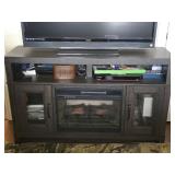 Modern TV Stand w/ Electric Fireplace