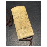 Japanese Inro w/ Floral & Dragonfly Motif