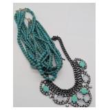 BEADED & BLING PAIR OF NECKLACES