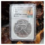 NGC 2020 MS70 Silver Eagle Arizona