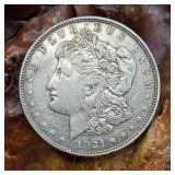 1921 D Morgan Silver Dollar