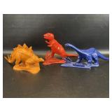 3 Vtg 50s Pyro Prehistoric Monsters Plastic