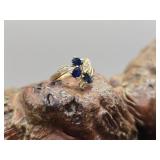 14K Gold, Diamond & Sapphire Ladies