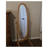 Floor Model Wood Frame Dressing Mirror