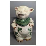 Smiley Pig by Shawnee Cookie Jar Clover Shamrock