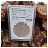 NGC 2023 MS70 Invention Series Silver Eagle