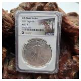 NGC 2022 MS70 Silver Eagle West Virginia