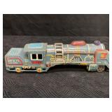 SANTA FE LINES TIN TOY TRAIN LOCOMOTIVE FRICTION
