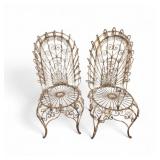 John Salterini High-Back Hearts Peacock Chairs?
