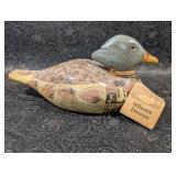 Hand Carved Micheal Wilson Duck Decoy, Hand