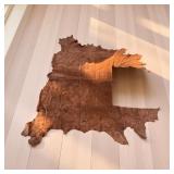 Large Piece of Leather Smooth in 1 Side/ Split