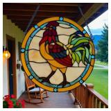 Stained Glass Rooster Light Catcher