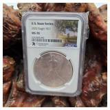 NGC 2022 MS70 Silver Eagle Connecticut