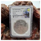 NGC 2022 MS70 Silver Eagle Maine