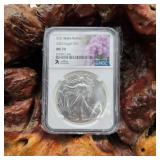 NGC 2022 MS70 Silver Eagle New Hampshire