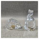 Vintage Glass Rabbit Salt & Pepper Shakers