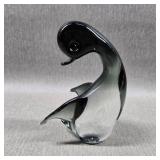 Vintage V Nason & Co.Glass Grey Duck Figurine